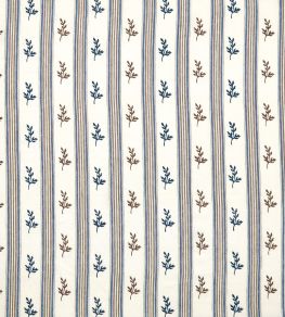 Anduze Fabric by Nina Campbell Blue/Chocolate Anduze Fabric by Nina Campbell Blue/Chocolate