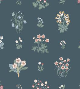 Angsflora Wallpaper by Borastapeter Navy Angsflora Wallpaper by Borastapeter Navy
