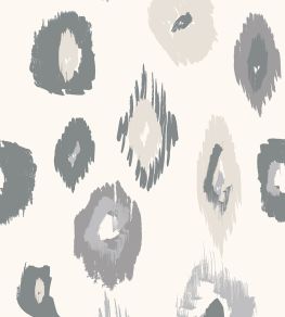 Animal Ikat Wallpaper by Ohpopsi Wilderness White & Stone Animal Ikat Wallpaper by Ohpopsi Wilderness White & Stone