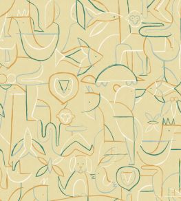 Animalia Wallpaper by Coordonne Buttercream Animalia Wallpaper by Coordonne Buttercream