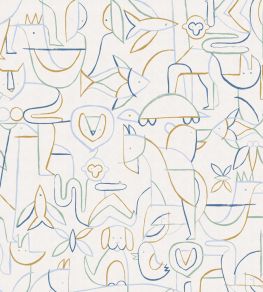 Animalia Wallpaper by Coordonne Indigo Animalia Wallpaper by Coordonne Indigo