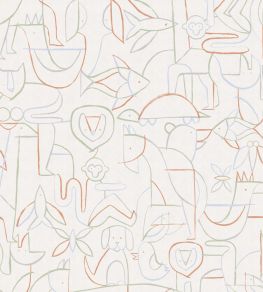 Animalia Wallpaper by Coordonne Mint Animalia Wallpaper by Coordonne Mint