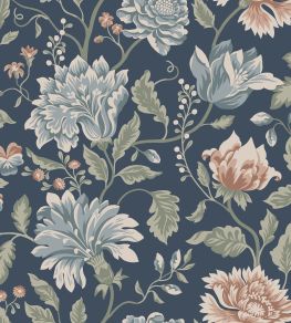 Annabelle Wallpaper by Sandberg Classic Blue Annabelle Wallpaper by Sandberg Classic Blue