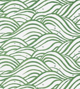 Waves Wallpaper by Anna French Emerald Green Waves Wallpaper by Anna French Emerald Green