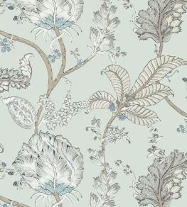 Kalamkari Vine Wallpaper by Anna French Robin's Egg Kalamkari Vine Wallpaper by Anna French Robin's Egg
