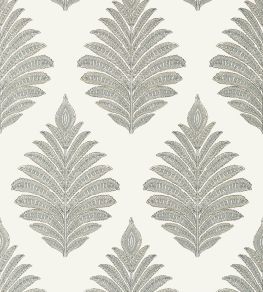 Palampore Leaf Wallpaper by Anna French Grey