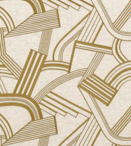 Annees Folles Fabric by Camengo Ocre Annees Folles Fabric by Camengo Ocre