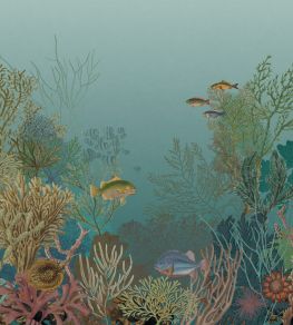 Aquarium Mural by Casadeco Bleu Abysse Aquarium Mural by Casadeco Bleu Abysse