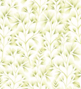 Arabella Wallpaper by Ohpopsi Green Cream Arabella Wallpaper by Ohpopsi Green Cream