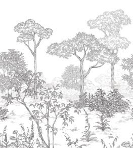 Arboretum Mural by Caselio Noir Blanc