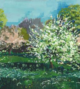 Arbre De Printemps Mural by Designers Guild Celadon Arbre De Printemps Mural by Designers Guild Celadon