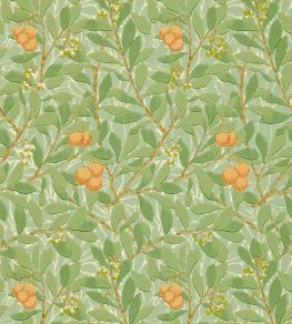 Arbutus Wallpaper by Morris & Co Green/Terracotta