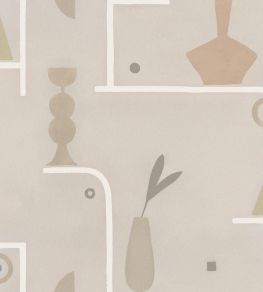 Archaeological Forms Wallpaper by Tres Tintas Grey Archaeological Forms Wallpaper by Tres Tintas Grey