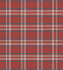 Arran Check Fabric by Arley House Scarlet