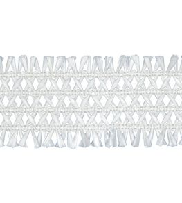 Asara Raffia Braid 60mm Trimming by Houles Blanc Asara Raffia Braid 60mm Trimming by Houles Blanc