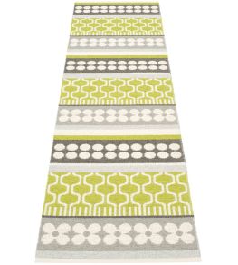 Asta Runner Rug by Pappelina Lime