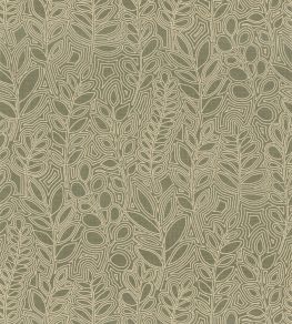 Astragale Wallpaper by Casamance Kaki