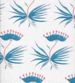 Astrid Fabric by Kate Medlicott Indigo & Raspberry