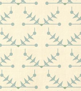 Atomic Trellis Linen Fabric by Ottoline Light Blue Atomic Trellis Linen Fabric by Ottoline Light Blue