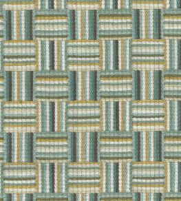 Attwood Fabric by Nina Campbell Aqua/Ochre/Ivory Attwood Fabric by Nina Campbell Aqua/Ochre/Ivory
