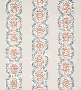 Aubrey Stripe Fabric by Colefax and Fowler Coral/Aqua Aubrey Stripe Fabric by Colefax and Fowler Coral/Aqua