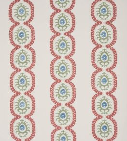 Aubrey Stripe Fabric by Colefax and Fowler Red/Green Aubrey Stripe Fabric by Colefax and Fowler Red/Green