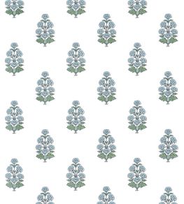 Audrey Wallpaper by Thibaut Blue