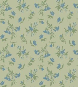 Auguste Wallpaper by Farrow & Ball Yeabridge Green / Stone Blue