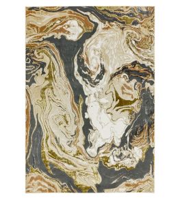 Aurora Marble Rug by Asiatic Charcoal / Gold Aurora Marble Rug by Asiatic Charcoal / Gold