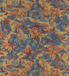 Avalonis Wallpaper by Zoffany Como Blue / Koi Avalonis Wallpaper by Zoffany Como Blue / Koi