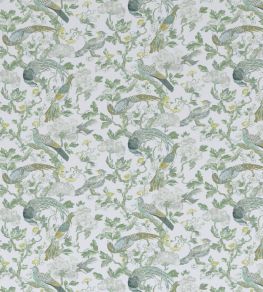 Aviary Glazed Fabric by Madeaux 04 Golden Teal Aviary Glazed Fabric by Madeaux 04 Golden Teal