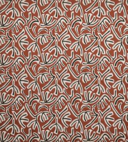 Avila Fabric by Osborne & Little Terracotta/Charcoal Avila Fabric by Osborne & Little Terracotta/Charcoal