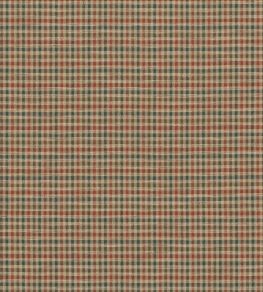 Babington Check Fabric by Mulberry Home Teal/Spice