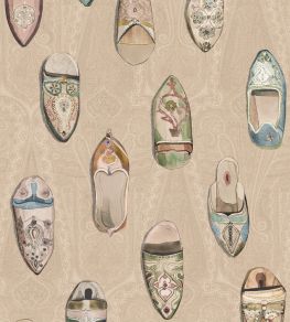Babouches Wallpaper by Mulberry Home Ivory Babouches Wallpaper by Mulberry Home Ivory