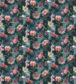 Baby Botanic Fabric by Arley House Aqua Baby Botanic Fabric by Arley House Aqua