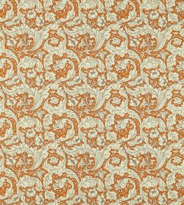 Bachelors Button Fabric by Morris & Co Burnt Orange/Sky
