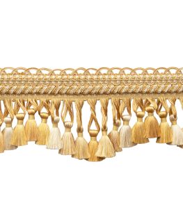 Bagatelle Scalloped Tassel Fringe Trimming by Samuel & Sons Jonquil Bagatelle Scalloped Tassel Fringe Trimming by Samuel & Sons Jonquil