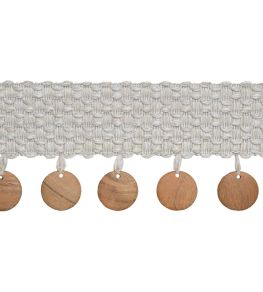 Bali Bead Trimming by Thibaut Linen Bali Bead Trimming by Thibaut Linen