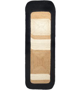 Bali Runner Rug by Maison Casamance Noir Ivoire