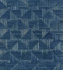 Bali Weave Wallpaper by Thibaut Navy