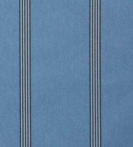Ballycastle Stripe Fabric by Ian Mankin Slate Blue