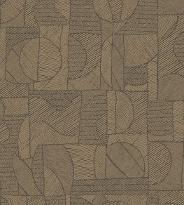 Baman Wallpaper by Casadeco Or / Noir