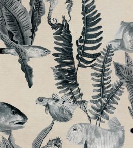 Bank of Fish Wallpaper by Coordonne Grey Bank of Fish Wallpaper by Coordonne Grey