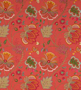 Baptista Linen Fabric by Colefax and Fowler Red Baptista Linen Fabric by Colefax and Fowler Red