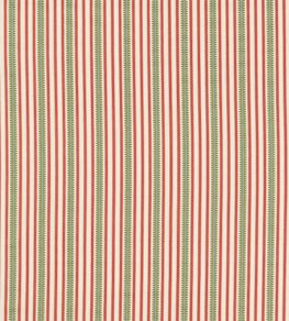 Barneby Stripe Fabric by Sanderson Berry/Leaf Barneby Stripe Fabric by Sanderson Berry/Leaf