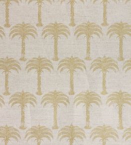 Marrakech Palm Fabric by Barneby Gates Gold On Natural Marrakech Palm Fabric by Barneby Gates Gold On Natural