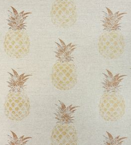 Pineapples Fabric by Barneby Gates Gold On Natural Pineapples Fabric by Barneby Gates Gold On Natural