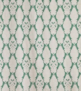 Boxing Hares Fabric by Barneby Gates Green Boxing Hares Fabric by Barneby Gates Green