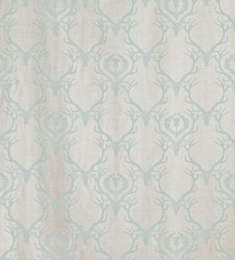 Deer Damask Fabric by Barneby Gates Duck Egg Deer Damask Fabric by Barneby Gates Duck Egg