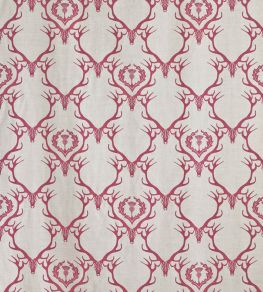 Deer Damask Fabric by Barneby Gates Claret Deer Damask Fabric by Barneby Gates Claret